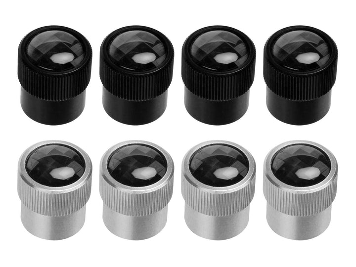 Carbon Fiber Valve Stem Caps - Premium Aluminum in black or silver