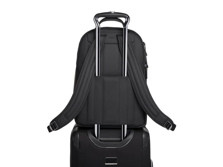 Tumi Marlow Carbon Fiber Backpack, on luggage