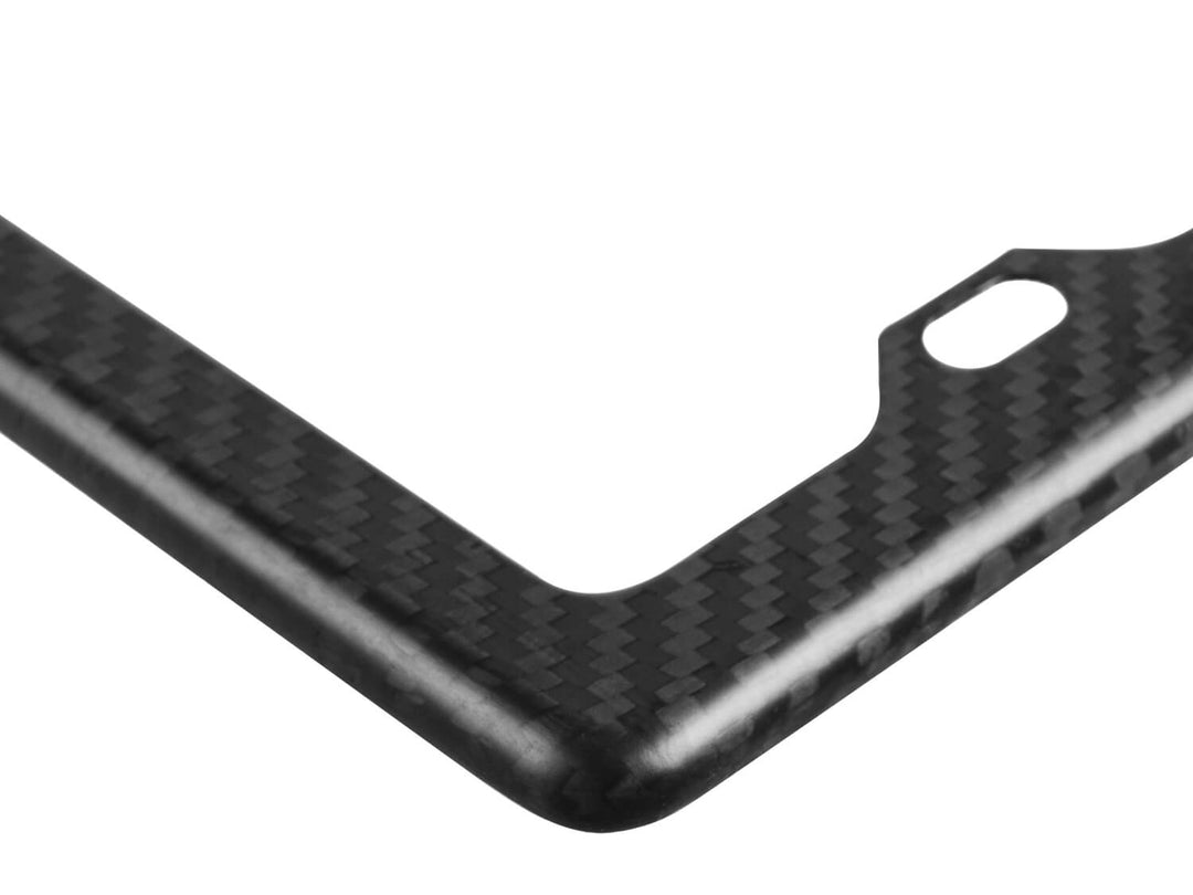 Blvd-lpf Obey Your Luxury Real 100% Carbon Fiber License Plate Frame Tag Cover FF (Black)