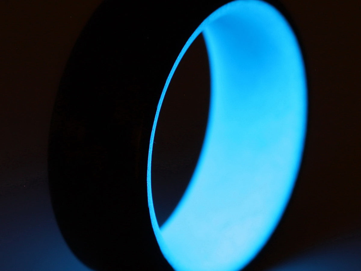 Blue racer glowing in the dark