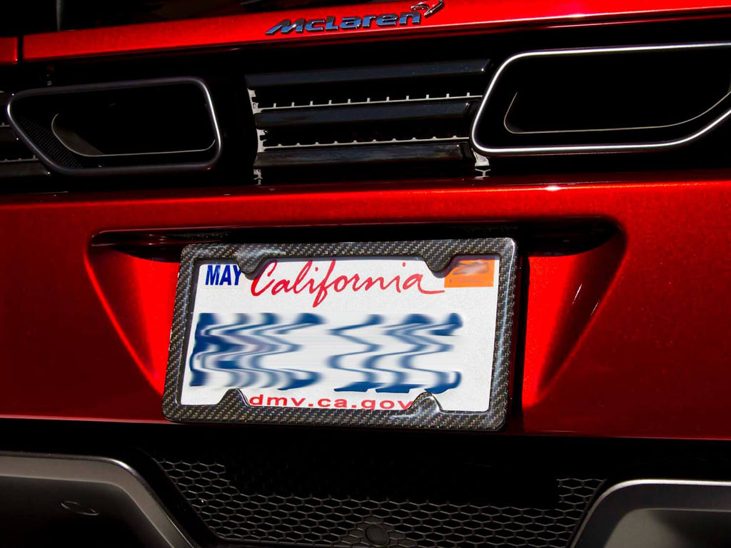 TagArmur Carbon Fiber License Plate Frame on McLaren MP4-C12