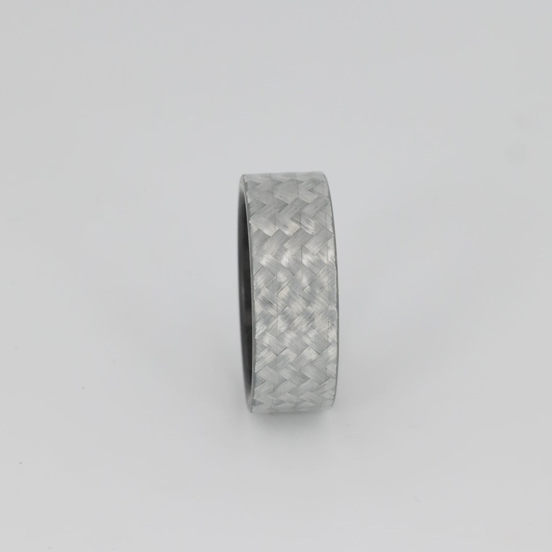 Silverback Carbon Fiber & Silver Fiberglass Ring 360 video