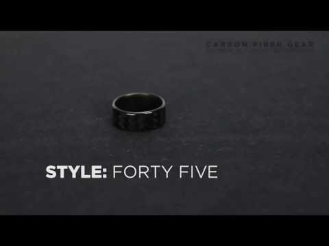 Ultra Carbon Fiber Ring - Forty Five / Polished
